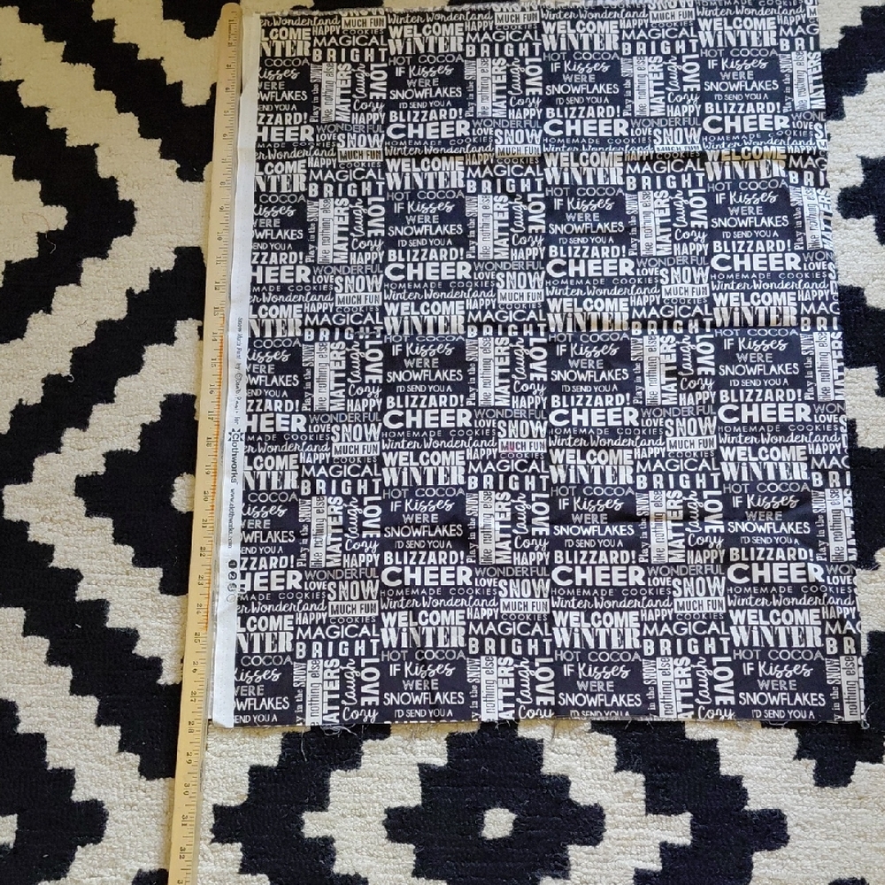 "Snow Much Fun" By Clothworks Fabric  3/4 Yd